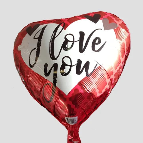Globo metalizado de amor de 18 pulgadas con helio.